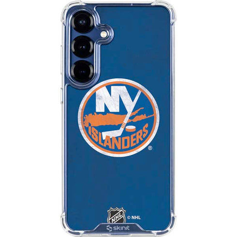 NHL New York Islanders Distressed Galaxy S25 Clear Case